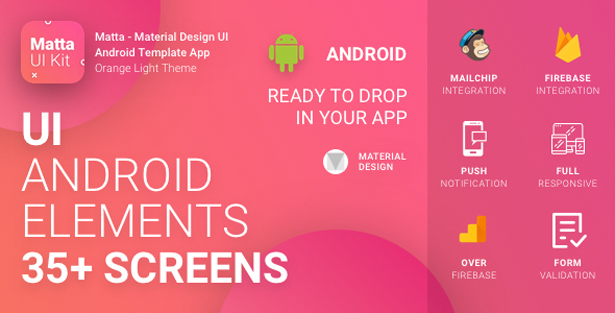 Material Design UI Android Template App - 27