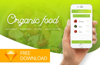 Organic Food UI Kit - Freebie for Sketch