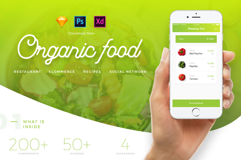 Organic Food UI Kit - Bundle
