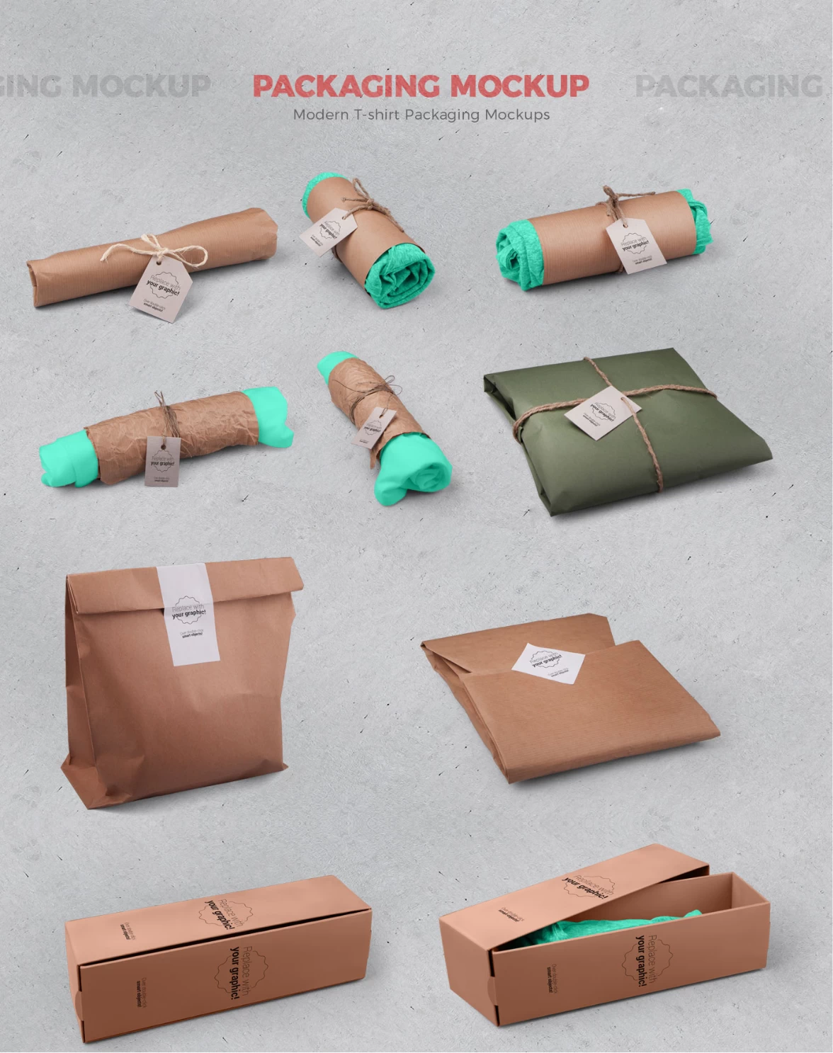 T-shirt And Package Mockup And Hero Image Scene Creator / Perspective View
