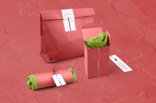 Rose Red Tshirt Packaging Mockup