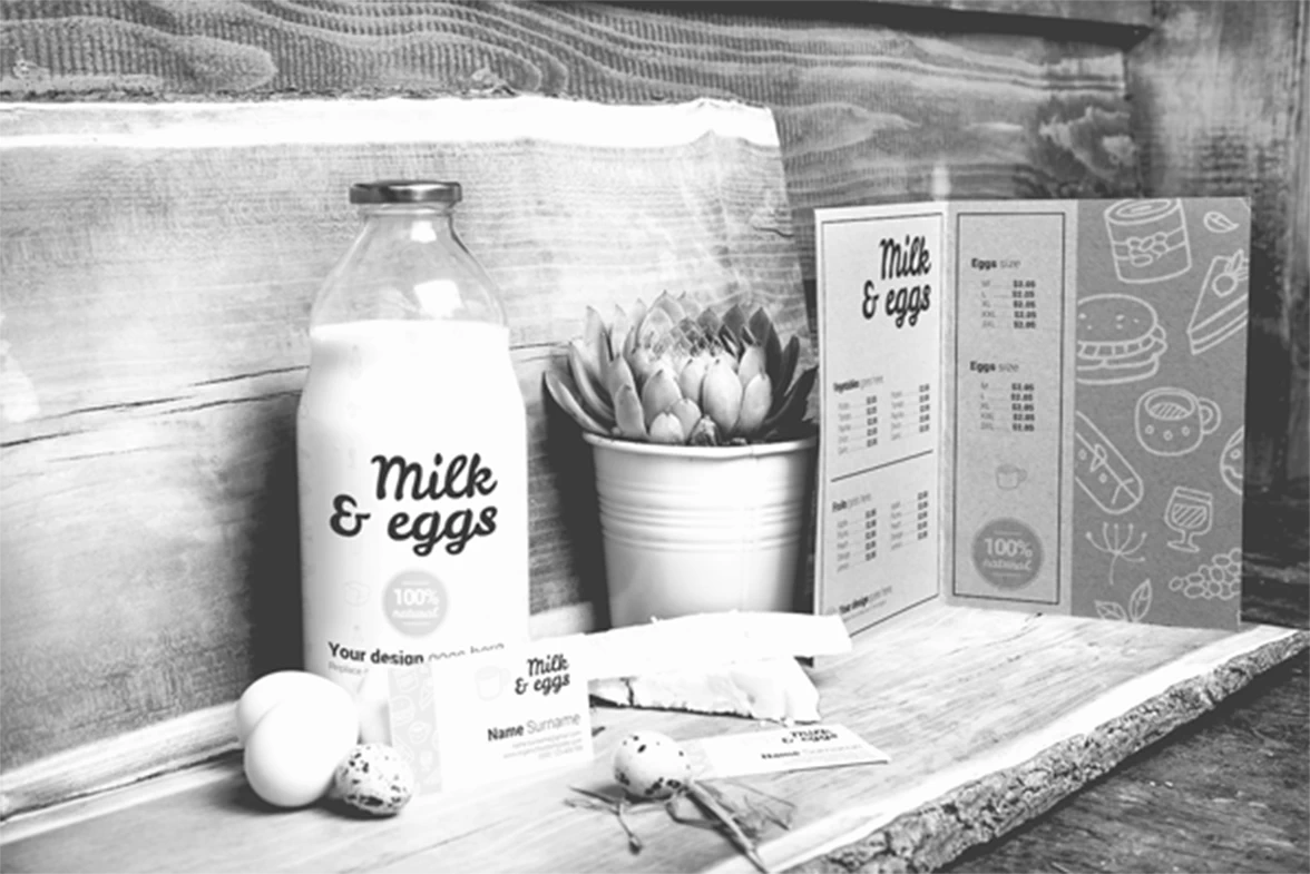 Organic Food Photo Mockup
/ Milk & Eggs