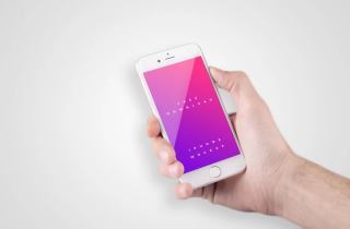 iPhone Freebie Mockup with Clean Background