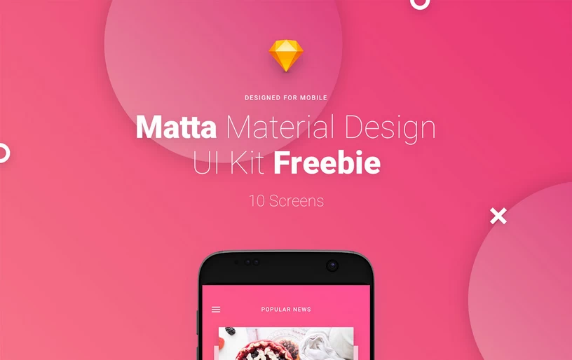 Matta Material Design UI Kit Freebie