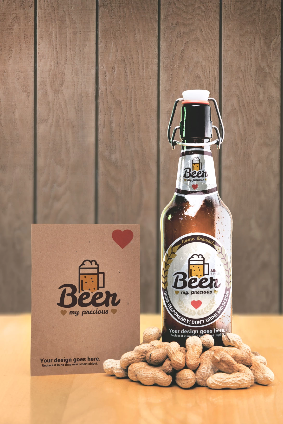 Beer package & branding 
mock-ups - retro edition