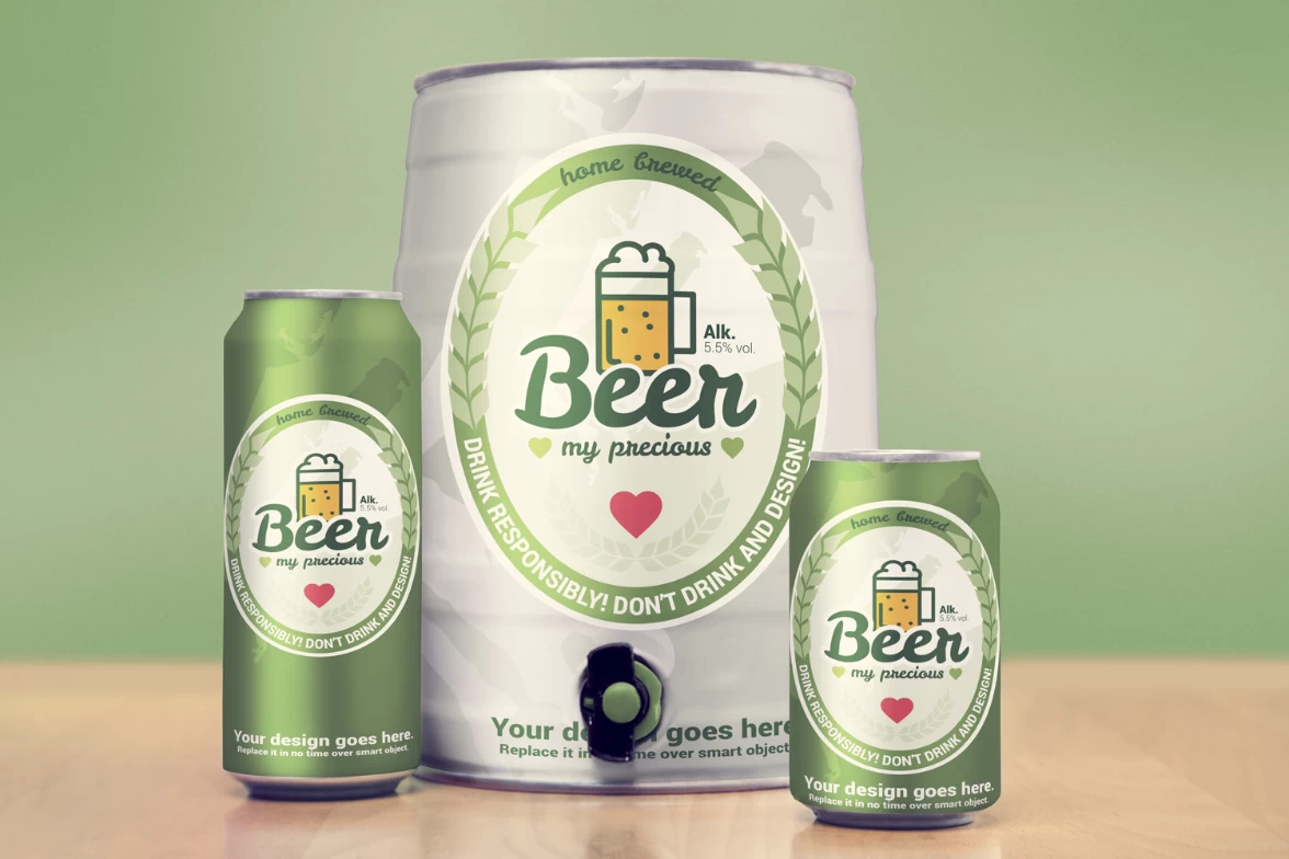 Beer package & branding 
          mock-ups
          
