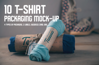 T-shirt Packaging Mockup