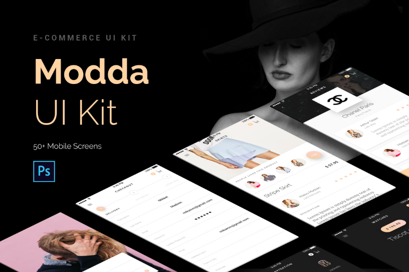 Modda - E-Commerce Mobile UI - PSD