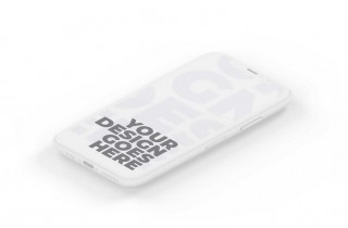 Floating Isometric White Smartphone Mockup - Light Background