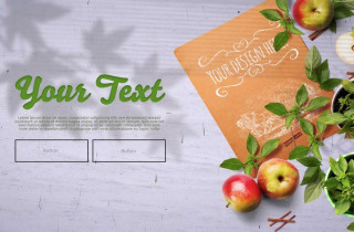 Apples and Spices Healthy Restaurant Branding Mockup