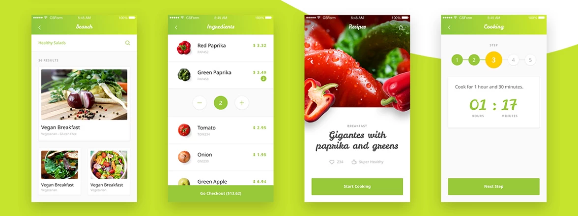 Organic Food UI Kit - Sketch
