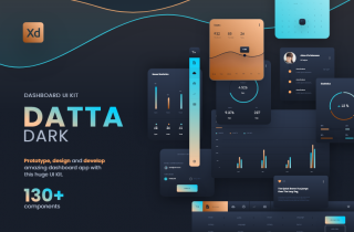 Dark Datta Dashboard  - UI Kit for Xd