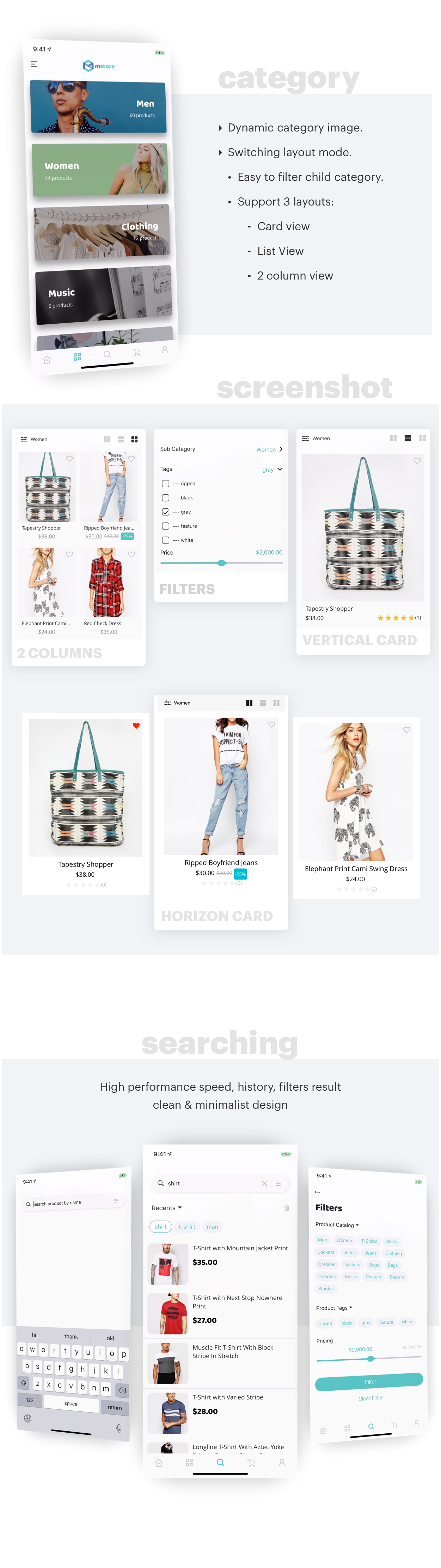 Complete React Native template for e-commerce