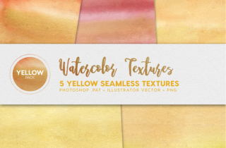 Watercolor Seamless Textures - Yellow Pack