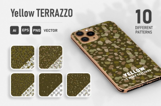Terrazzo Seamless Patterns - Yellow Pack