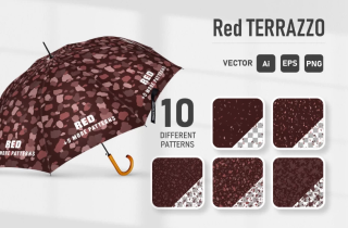 Terrazzo Seamless Patterns - Red Pack
