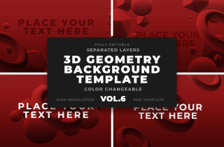 3D Geometric Shapes Backgrounds Vol.6