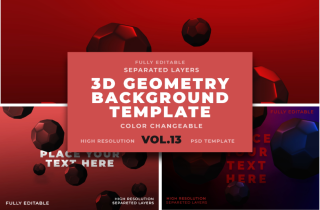 3D Geometric Shapes Backgrounds Vol.11