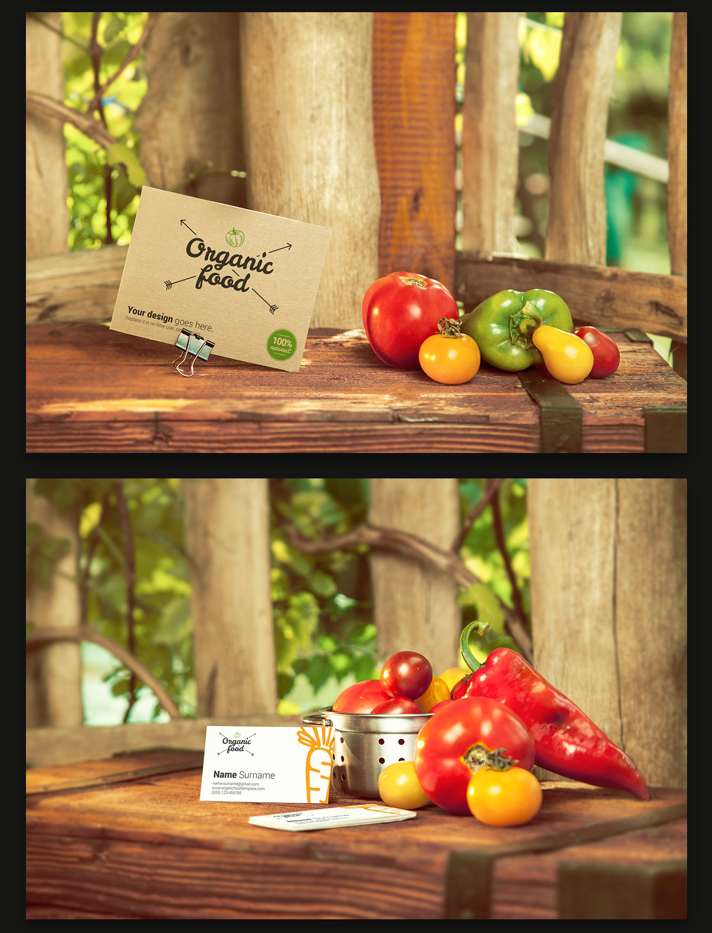 Download Organic Food Photo Mockup / Vegetables - CSForm