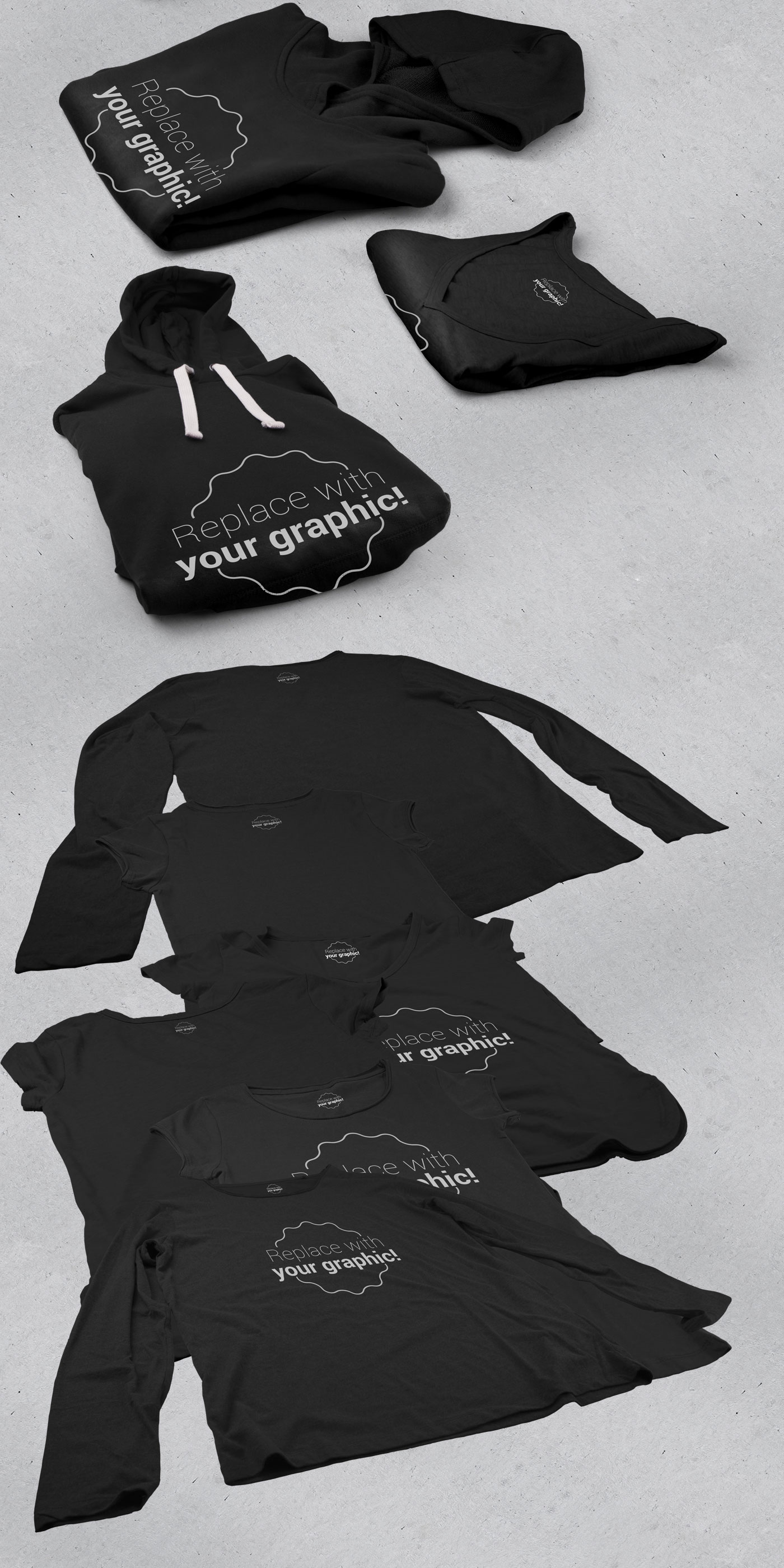 T-shirt and Packages Mockups and Hero Images Scene ...