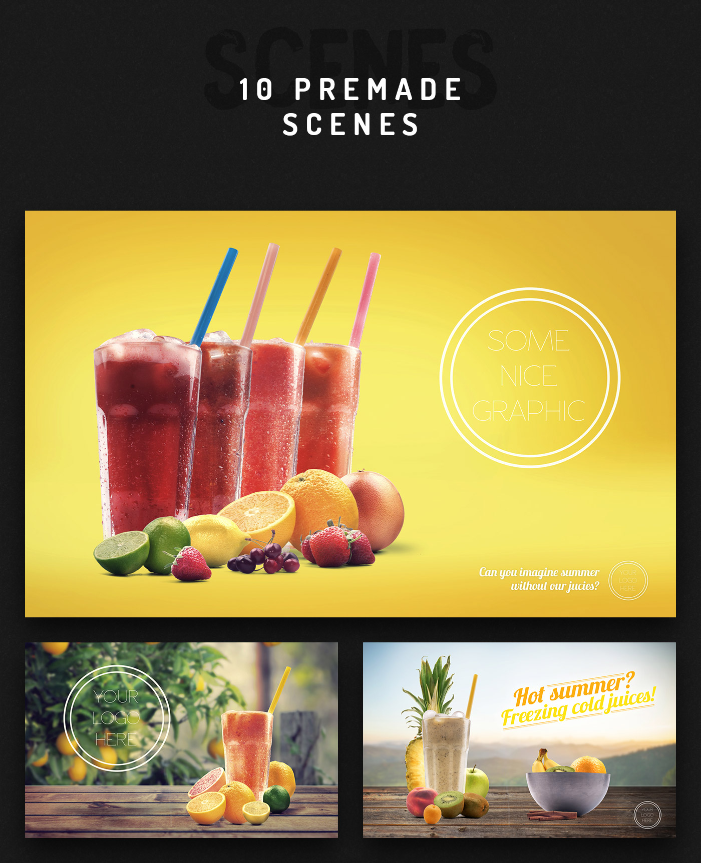 Download Organic Juice Mockup & Hero Image Scene Generator - CSForm
