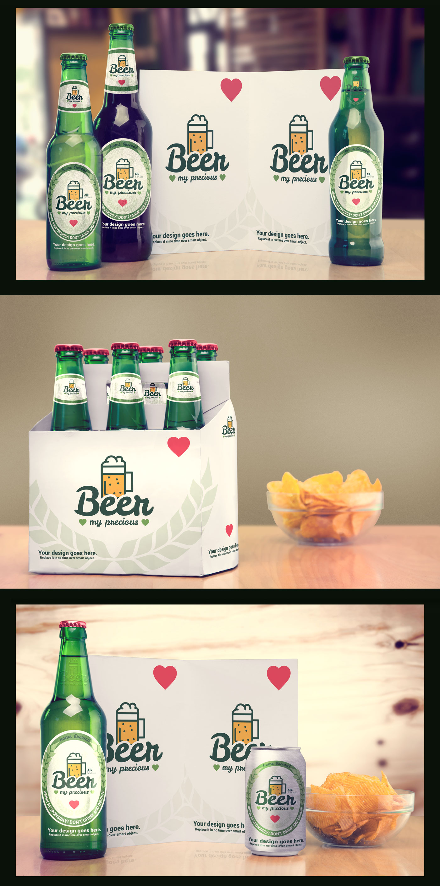 Beer Package & Branding Mockup - CSForm