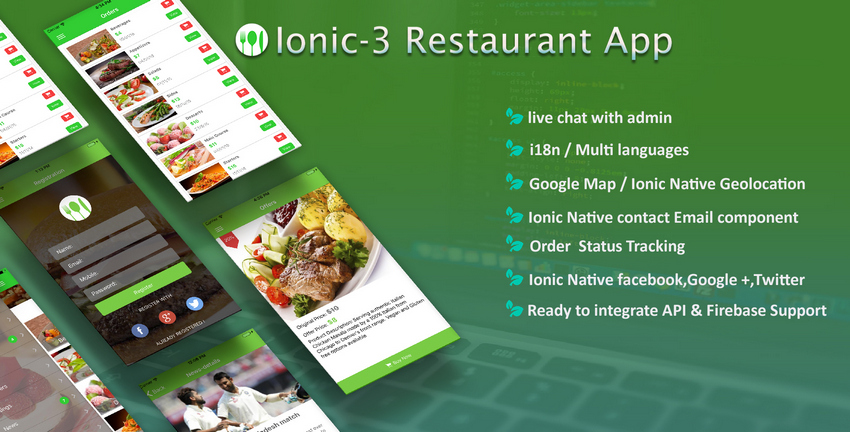 Ionic 3 Restaurant App With Firebase
