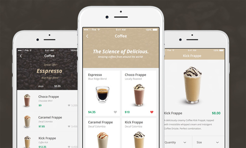 Coffee Shop iOS UI Kit