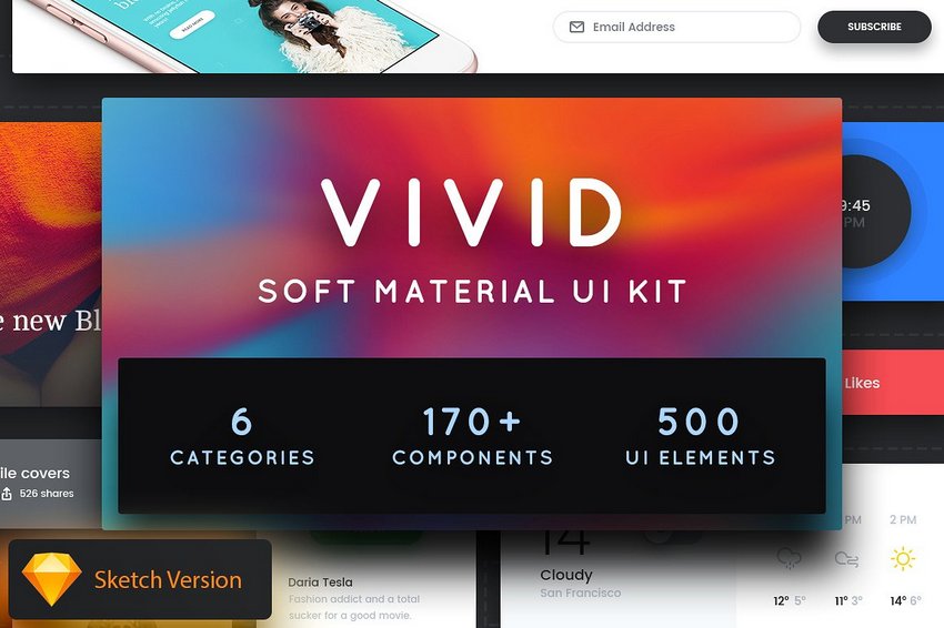 Vivid Soft Material UI Kit