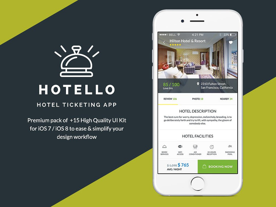 Hotello iOS UI Kit