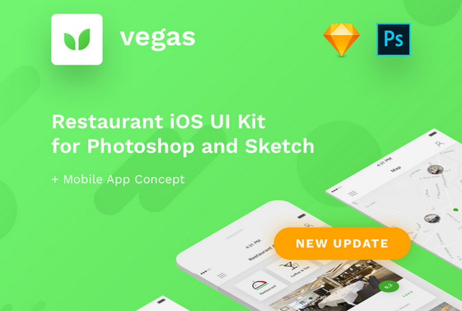 Vegas Restaurant iOS UI Kit