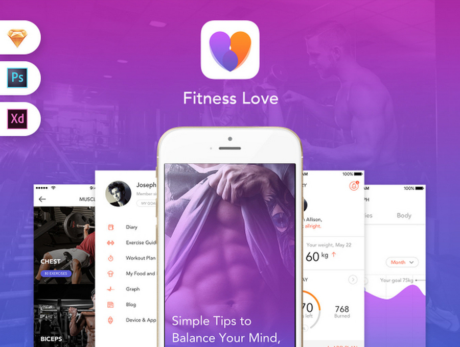 Fitness Love UI Kit