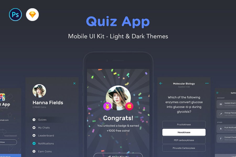 Quiz App Mobile UI Kit