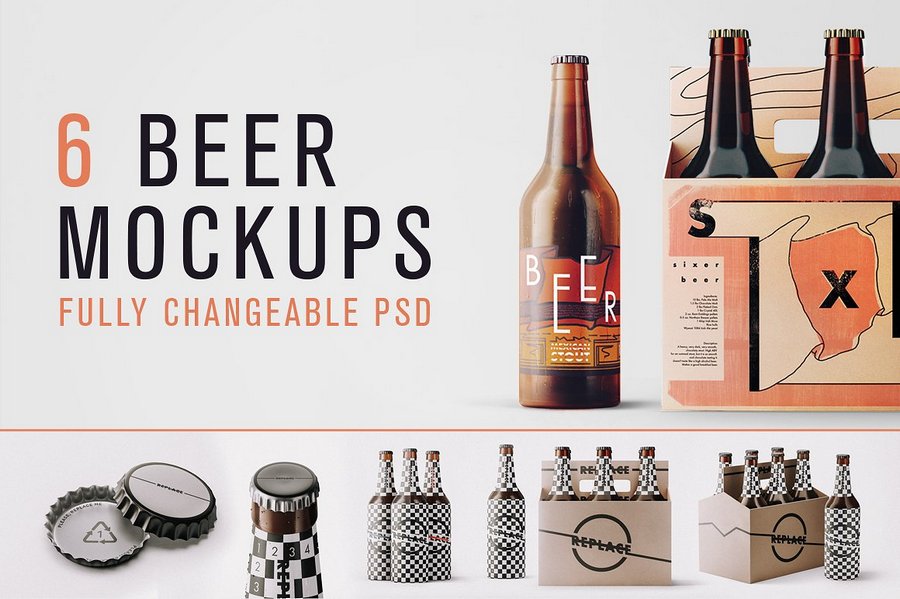 Download 45+ Psd Mockup 4 Pack Alcohol Beer 5 PNG - Premium & Free Mockup Templates. Branding, Stationery ...