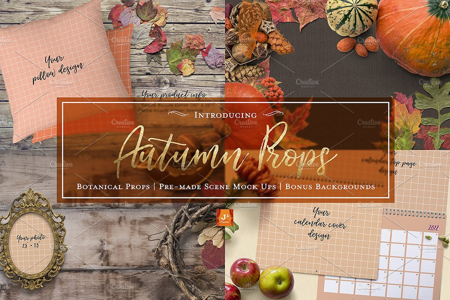 Autumn props and mockups