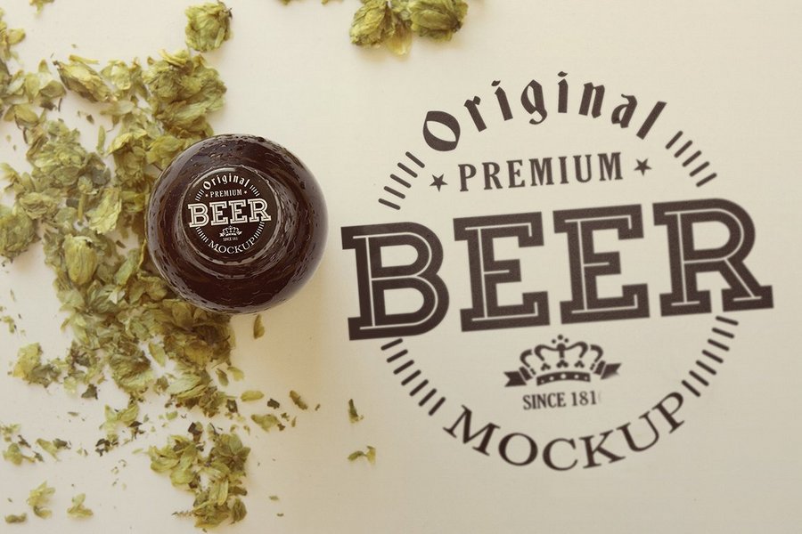 Beer Cap Logo Mockup