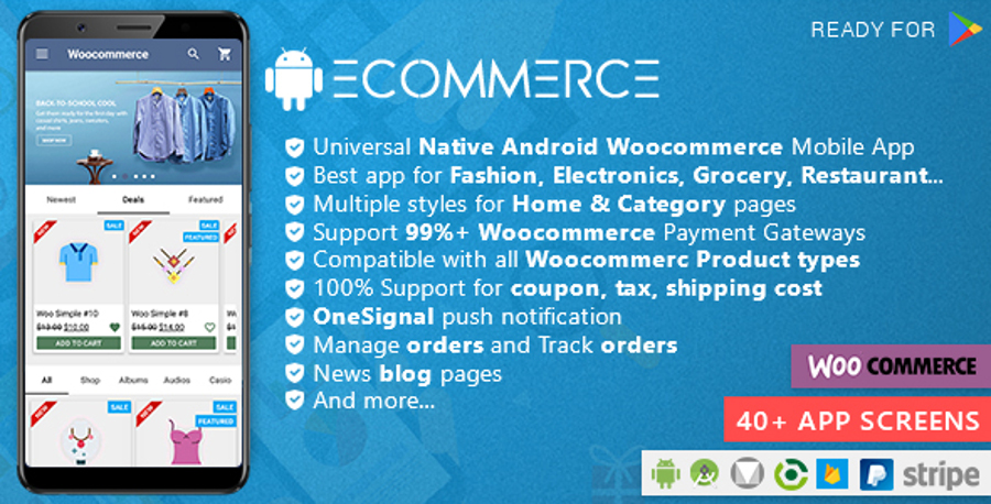 Android Woocommerce 40 screens