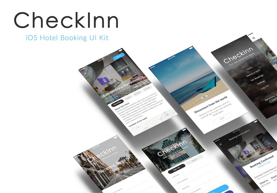 CheckInn Hotel Booking UI Kit