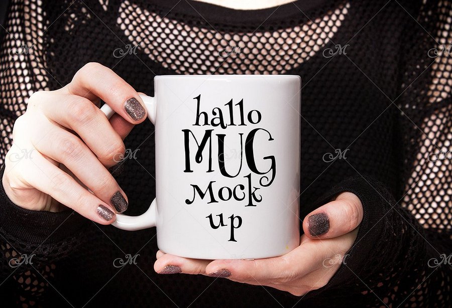 Halloween mug mockup