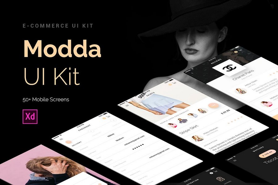 Modda E-commerce UI Kit Adobe XD