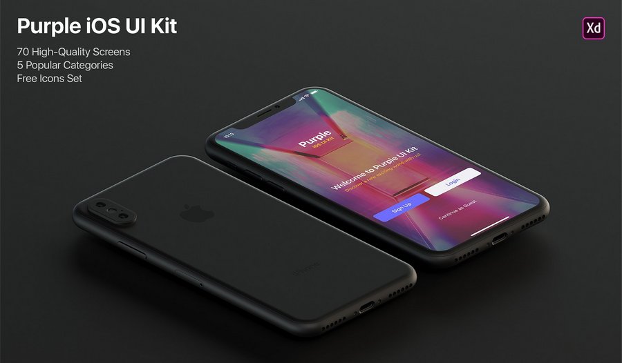 Purple iOS UI Kit
