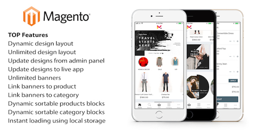 Magento Ionic 3 app template