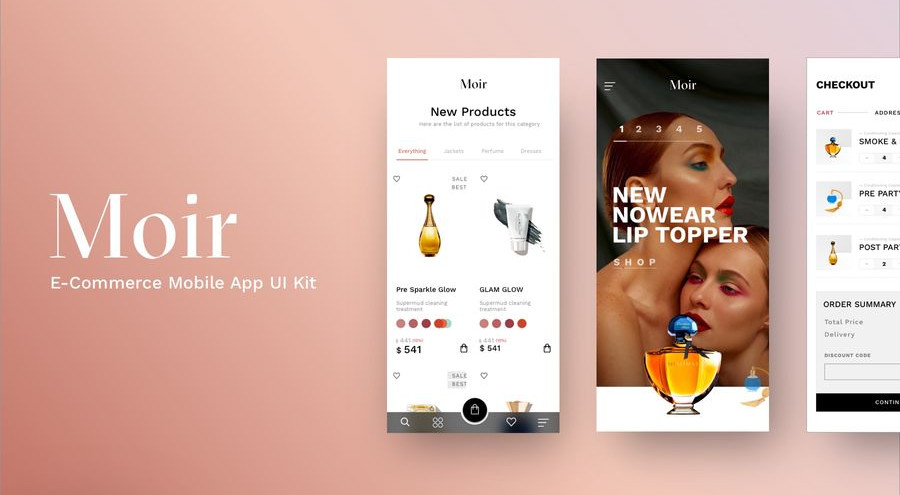 Moir E-commerce Mobile App UI Kit