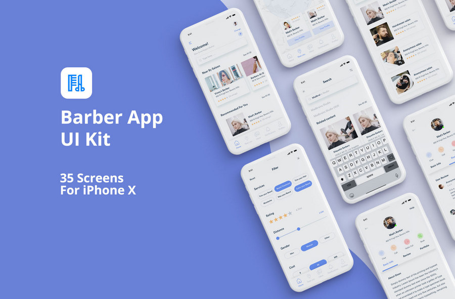 Barber App UI Kit