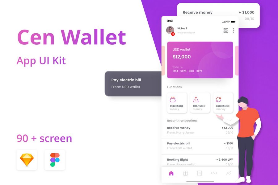 Cen Wallet App UI Kit