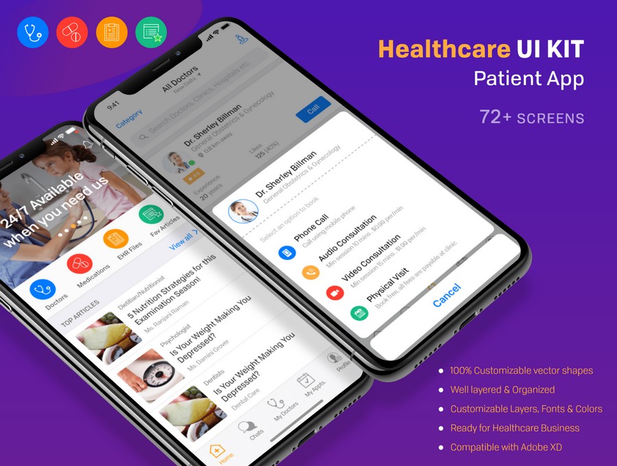 Healthcare UI Kit Patient App
