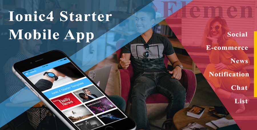 Ionic 4 UI UX starter mobile app