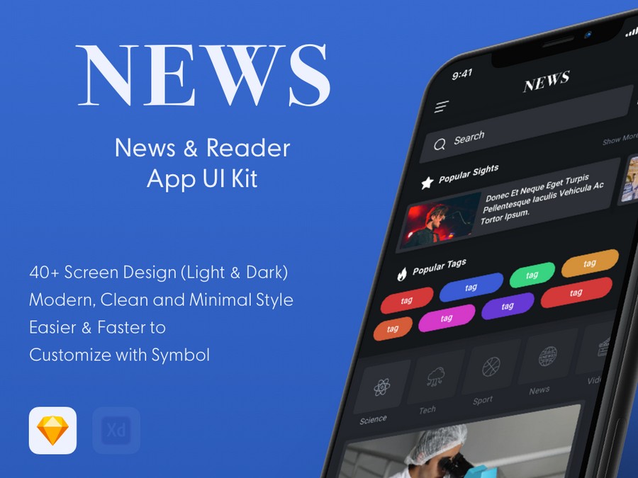 News and Reader App UI Kit