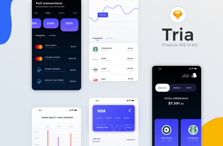 Tria Finance iOS UI Kit