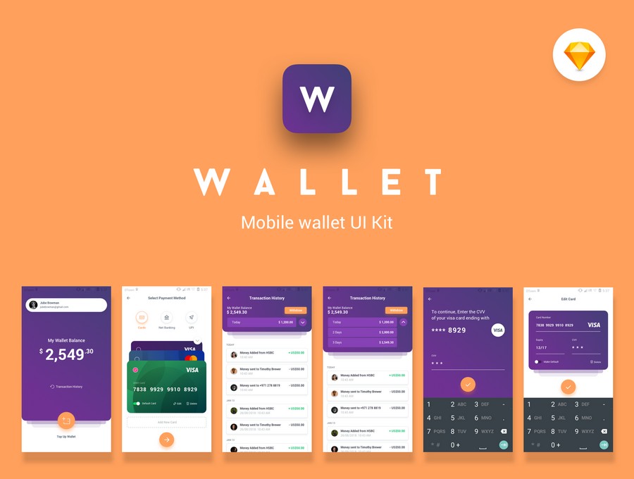 Wallet Mobile UI Kit